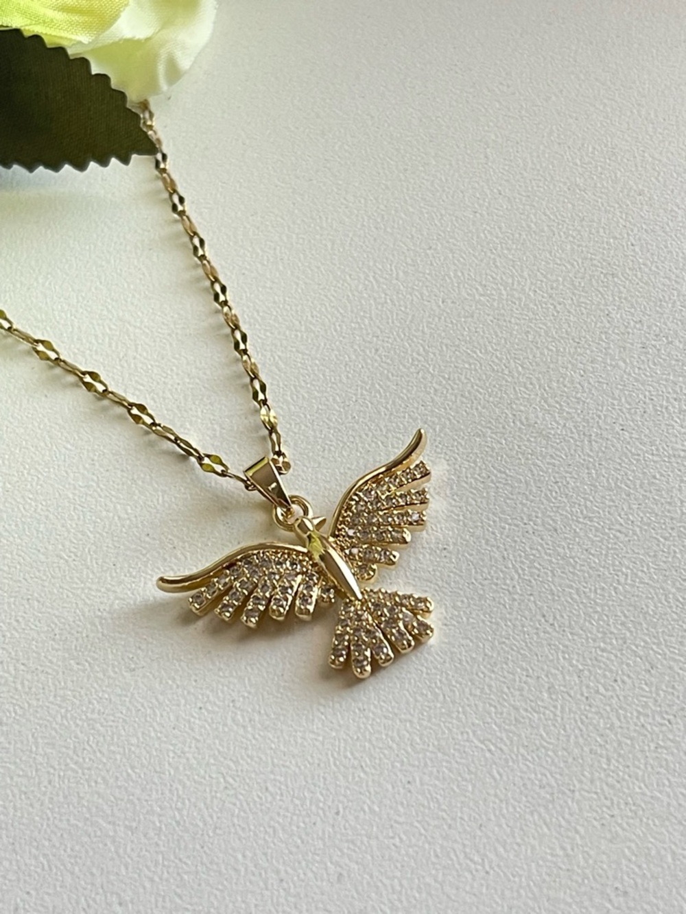 Gold Crystal phoenix Bird Pendant Necklace - Women Jewelry
